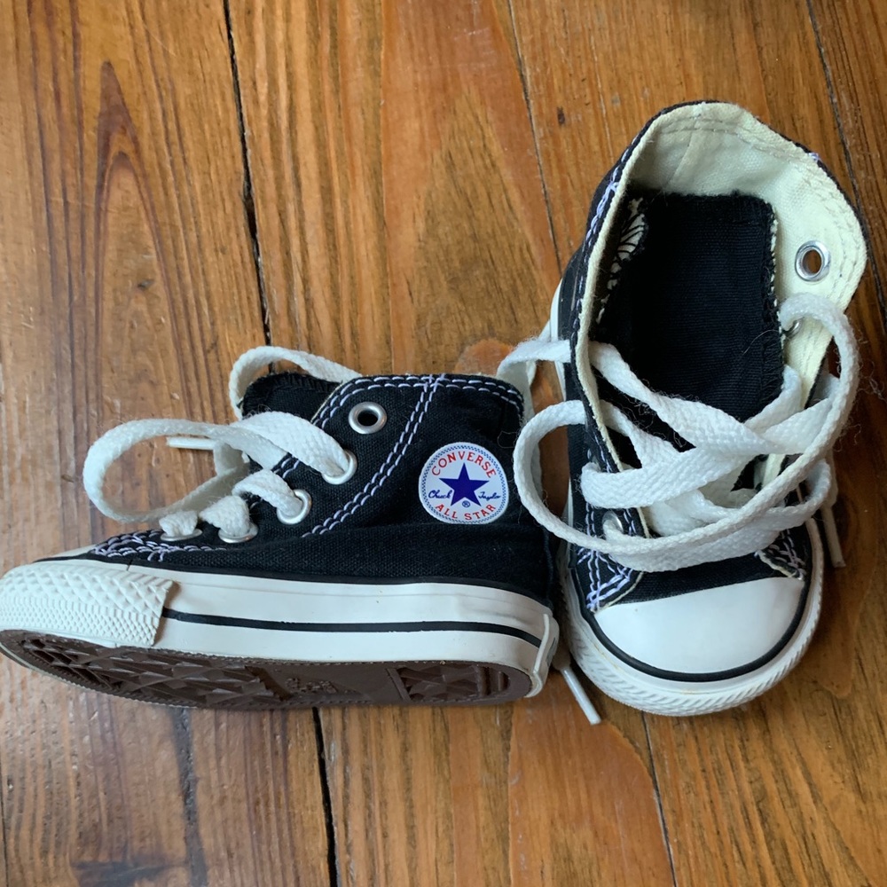 High top black chuck Taylors